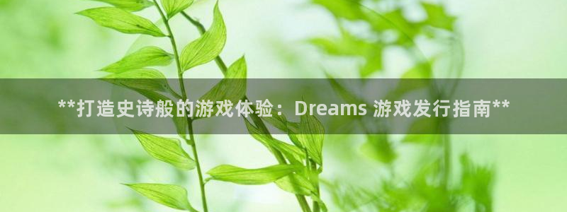 新宝GG创造奇迹客服怎么联系：**打造史诗般的游戏体验：Dreams 游戏发行指南**
